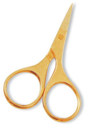 Cuticle Scissor. Full Gold.