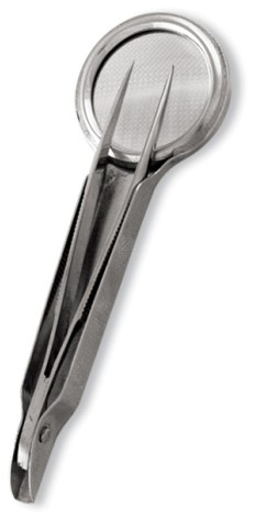 Tweezer with magnifying glass. Mirror Finish